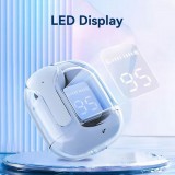 Ecouteurs sans fil Bluetooth 5.3 Crystal Pods TWS In-Ear transparents + affichage LED - Noir