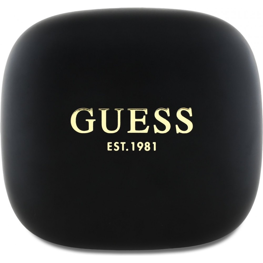 Ecouteurs sans fil Bluetooth Guess OWS à conduction osseuse satin soft touch - Noir