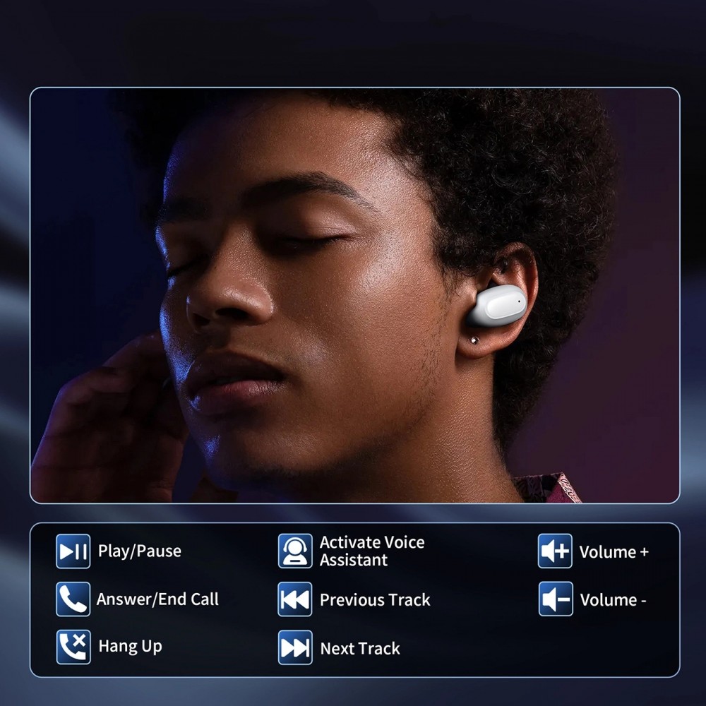 Écouteurs sans fil TWS Bluetooth 5.3 Choetech haute qualité audio avec boîte de chargement - Blanc