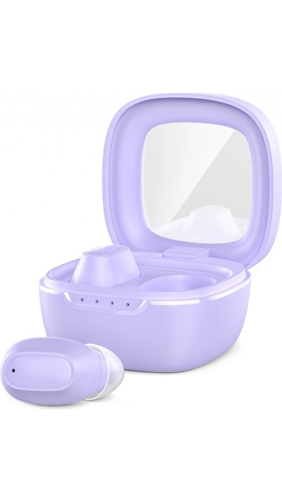 Écouteurs sans fil TWS Bluetooth 5.3 Choetech haute qualité audio avec boîte de chargement - Violet