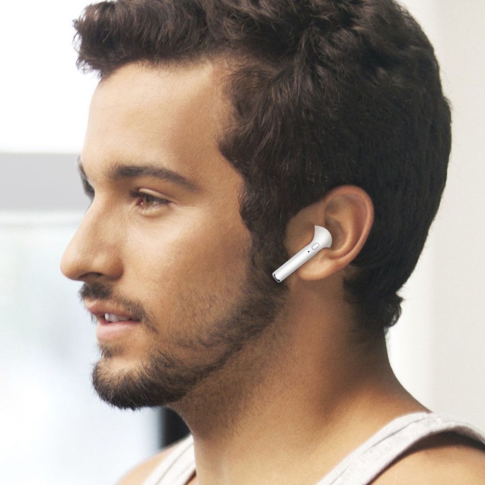 Kabellose Kopfhörer TWS i12 Bluetooth  4.2 - In-Ear inkl. Mikrofon und Lade Etui - Weiss