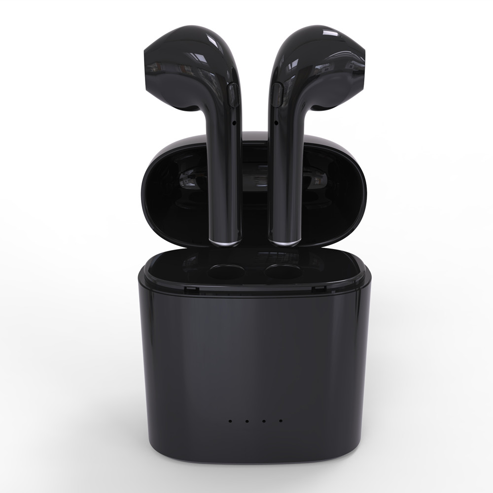 Ecouteurs sans fil i7S TWS Bluetooth 4.2 - avec étui de rangement et de chargement - Noir