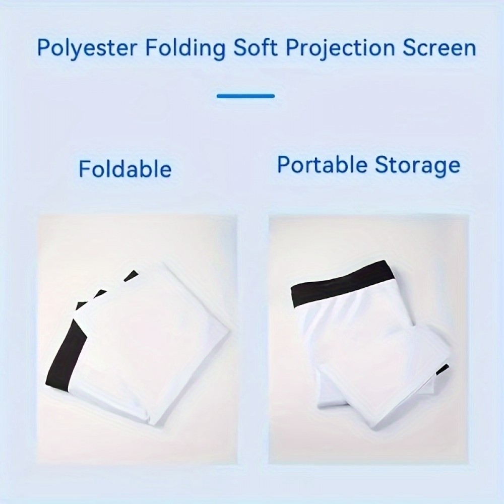 Écran de projection double face 16:9 avec tissu doux facile à nettoyer et à repasser (100 pouces, 254 cm)