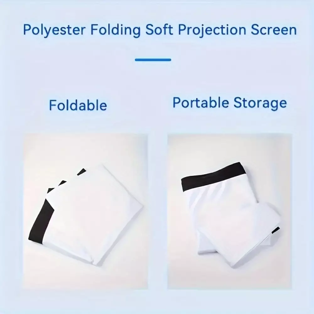 Doppelseitige 16:9 Projektionsleinwand mit pflegeleichtem, bügelbarem Stoff (72 Zoll, 182 cm)
