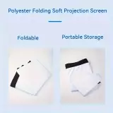 Doppelseitige 16:9 Projektionsleinwand mit pflegeleichtem, bügelbarem Stoff (72 Zoll, 182 cm)