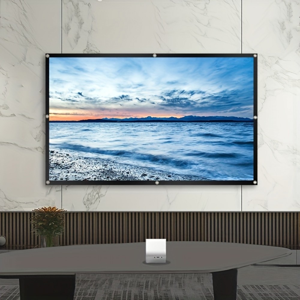 Écran de projection double face 16:9 avec tissu doux facile à nettoyer et à repasser (100 pouces, 254 cm)