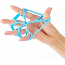 Élastique pour les mains et les doigts en silicone pour entraînement de la force des doigts - Bleu clair