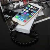 Elegantes Perlen Armband 2 in 1 Ladekabel mit integriertem USB-C Anschluss - Violett