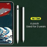 Apple Pencil Ersatz Spitzen Aufsetzer 1te & 2te Generation (6 Stück) - Weiss - Apple Pencil