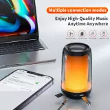 Bluetooth 5.3 Lautsprecher QERE HF22 5W 3D Surround Sound LED Licht IPX5 & USB-C - Schwarz