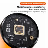 Bluetooth 5.3 Lautsprecher QERE HF33 10W 3D Surround Sound LED Licht IPX5 & USB-C - Schwarz