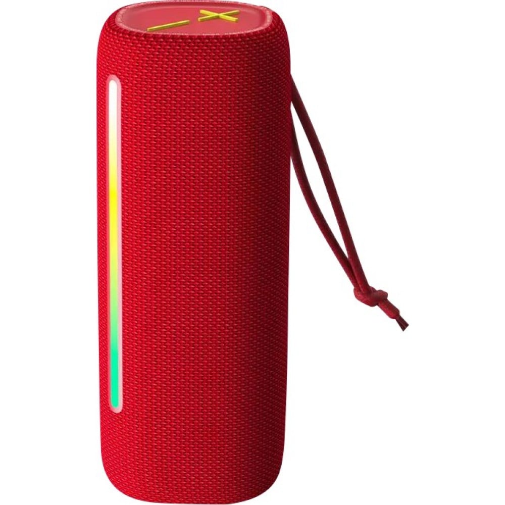 Rouge Portable Silicone Bluetooth Haut-parleur Subwoofer Stéréo Support TWS  TF AUX/USB/AUX/FM Récepteur Radio avec lampe de poche