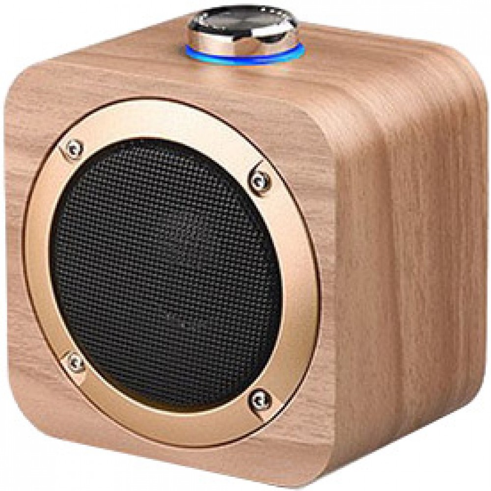 Haut-parleur sans fil Bluetooth 4.2 en design wood-look 5W 1+1