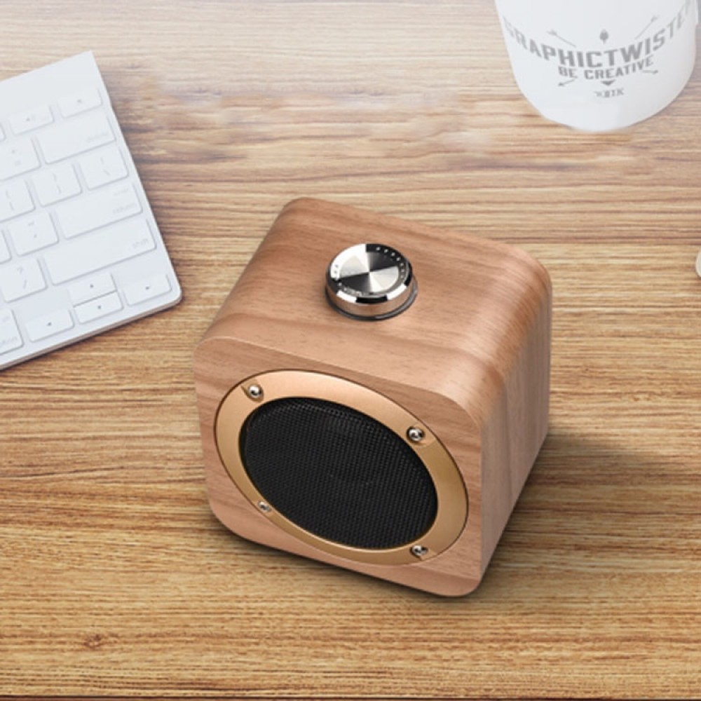 Haut-parleur sans fil Bluetooth 4.2 en design wood-look 5W 1+1 Stereo Sound