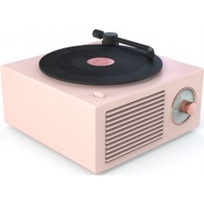Enceinte vintage Bluetooth vinyle rétro tourne-disque - Rose