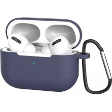 Etui AirPods Pro - Silicone avec mousqueton - Bleu marin