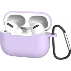 Etui AirPods Pro - Silicone avec mousqueton - Violet clair