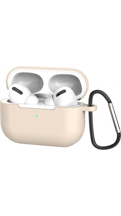 Etui AirPods Pro - Silicone avec mousqueton - Sable