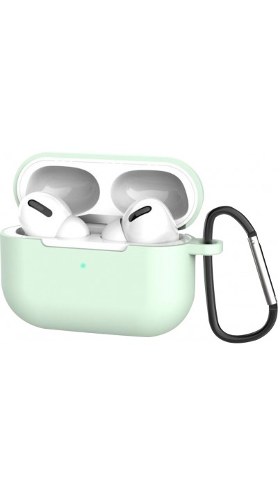 Etui AirPods Pro - Silicone avec mousqueton - Vert clair