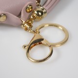 Etui cuir AirPods 1 / 2 - à Franges, Mini-sac à main avec Porte-clés - Rose clair