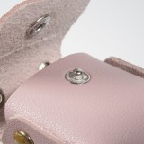 Etui cuir AirPods 1 / 2 - à Franges, Mini-sac à main avec Porte-clés - Rose clair