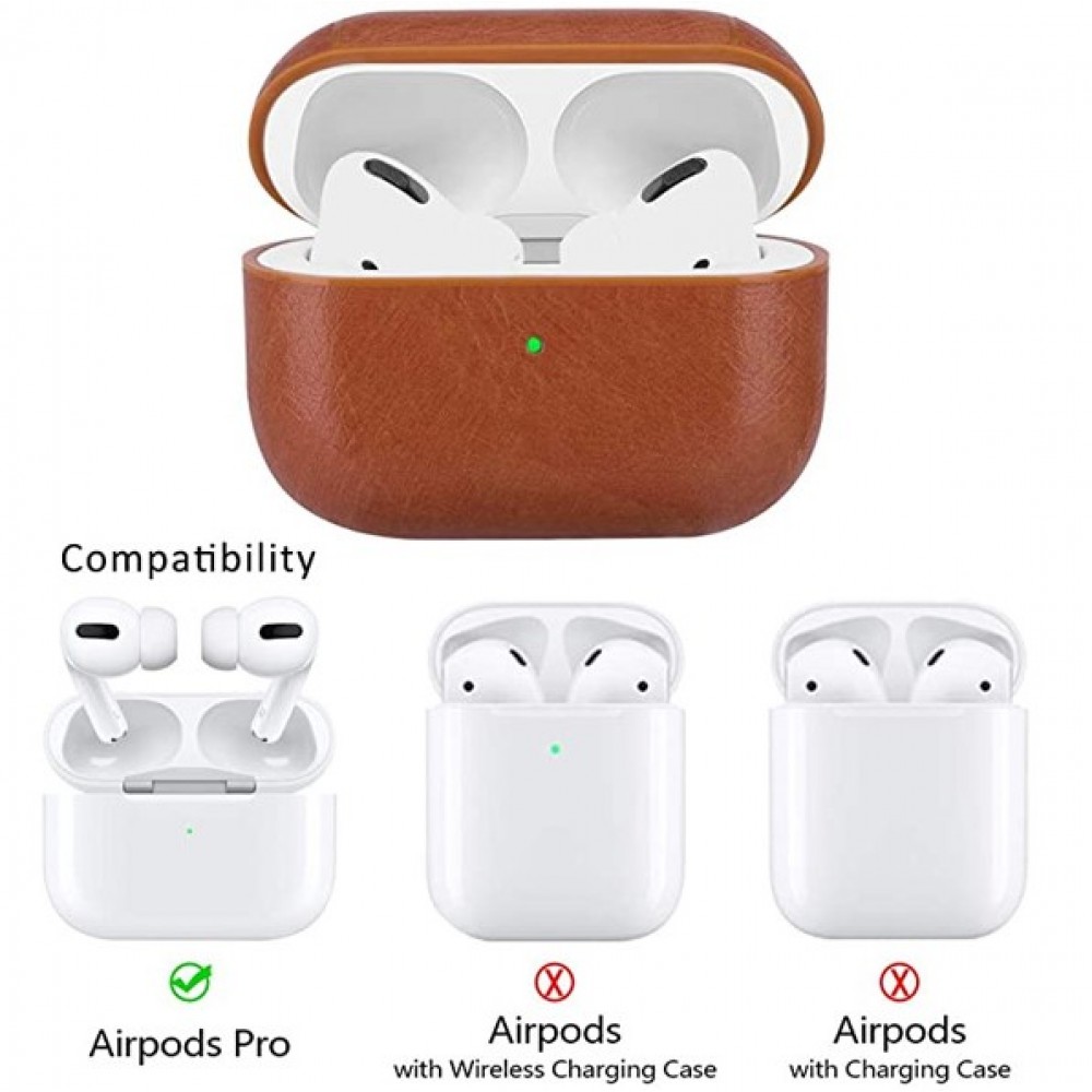 Etui cuir AirPods Pro - Brun