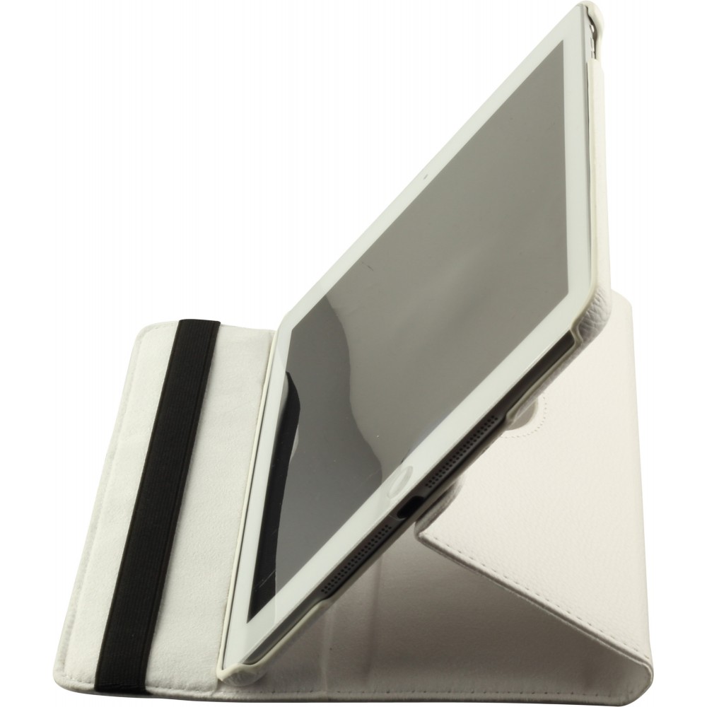Etui cuir iPad Pro 12.9" (6e gén/2022, 5e gén/2021, 4e gén/2020, 3e gén/2018) - Premium Flip 360 - Blanc
