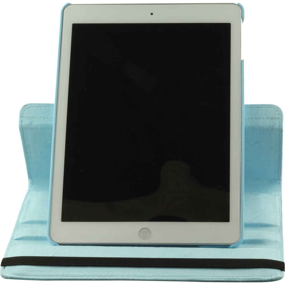 Etui cuir iPad 9.7" (6e gén/2018, 5e gén/2017) / iPad Air / Air 2 - Premium Flip 360 - Bleu clair