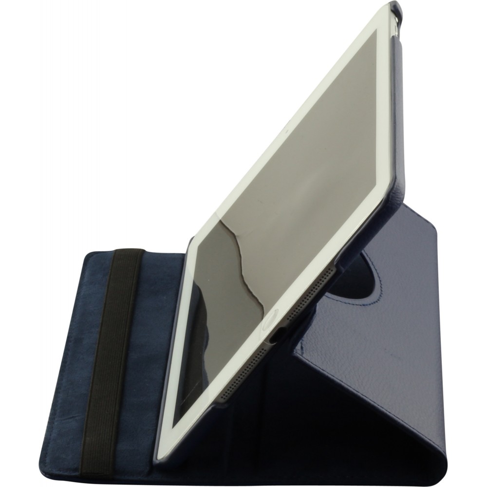 Etui cuir iPad 9.7" (6e gén/2018, 5e gén/2017) iPad Air / Air 2 - Premium Flip 360 - Bleu foncé