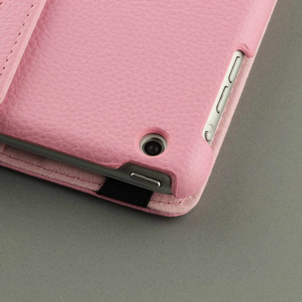 Etui cuir iPad mini 1/2/3 (7.9" / 2014, 2013, 2012) - Premium Flip 360 - Rose clair