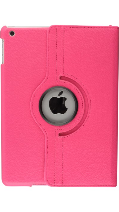 Etui cuir iPad 9.7" (6e gén/2018, 5e gén/2017) / iPad Air / Air 2 - Premium Flip 360 - Rose foncé