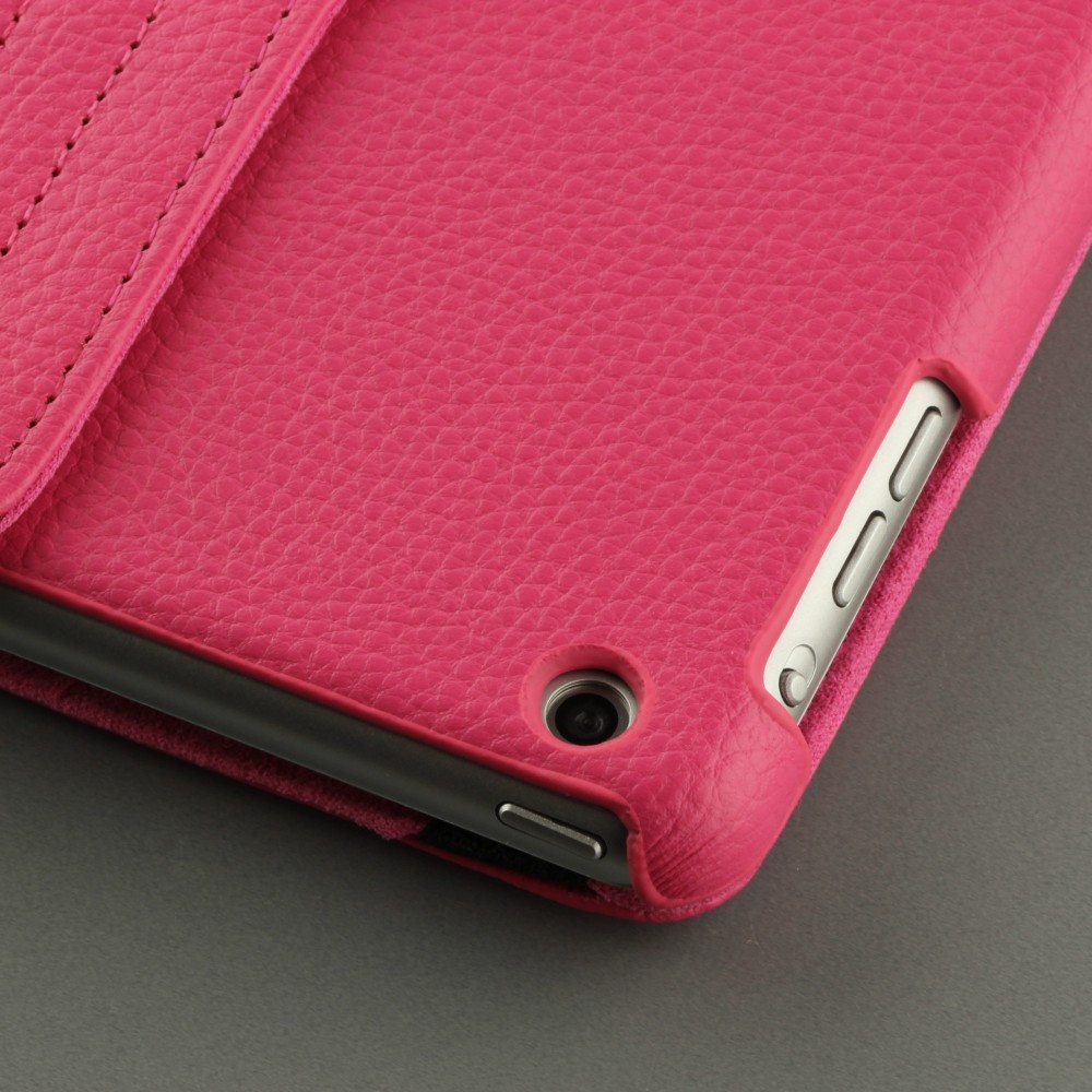 Etui cuir iPad mini 1/2/3 (7.9" / 2014, 2013, 2012) - Premium Flip 360 - Rose foncé