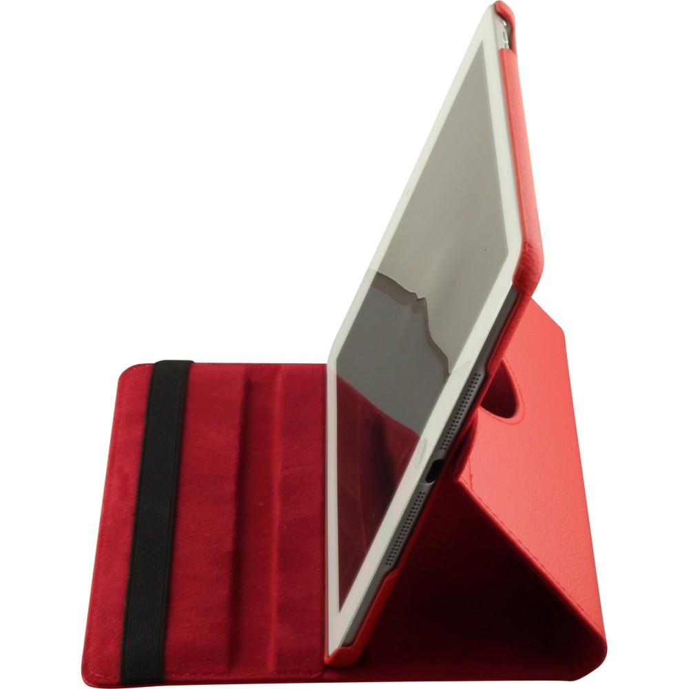 Etui cuir iPad 9.7" (6e gén/2018, 5e gén/2017) / iPad Air / Air 2 - Premium Flip 360 - Rouge