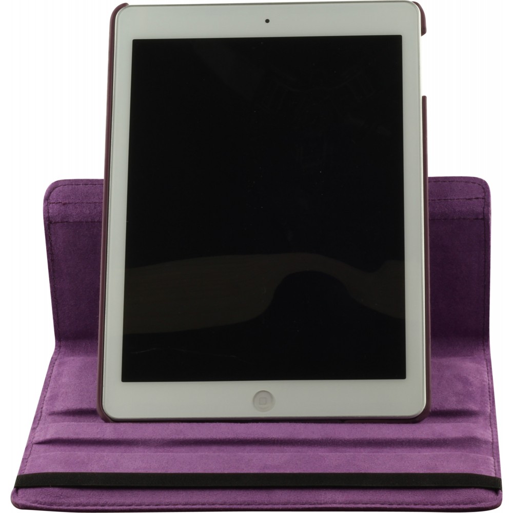 Etui cuir iPad 9.7" (6e gén/2018, 5e gén/2017) / iPad Air / Air 2 - Premium Flip 360 - Violet