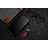 Etui cuir iPhone 11 Pro Max - ICARER avec rabat - Noir