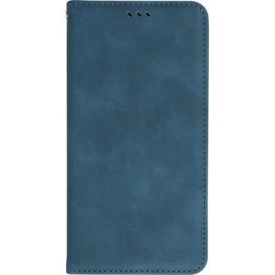 Leder Tasche Case iPhone 13 Pro - Flip Wallet vintage mit Magnetverschluss und Kartenhalter - Blau