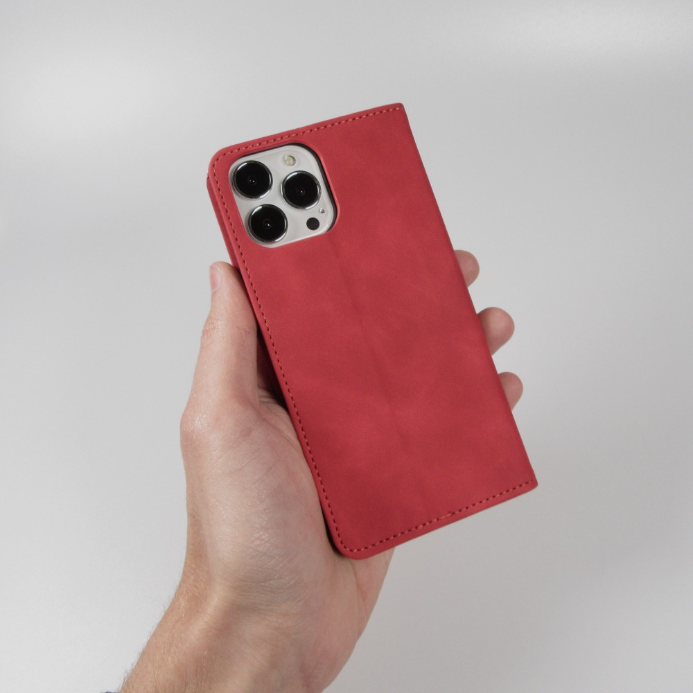 Leder Tasche Case iPhone 13 Pro Flip Wallet vintage mit