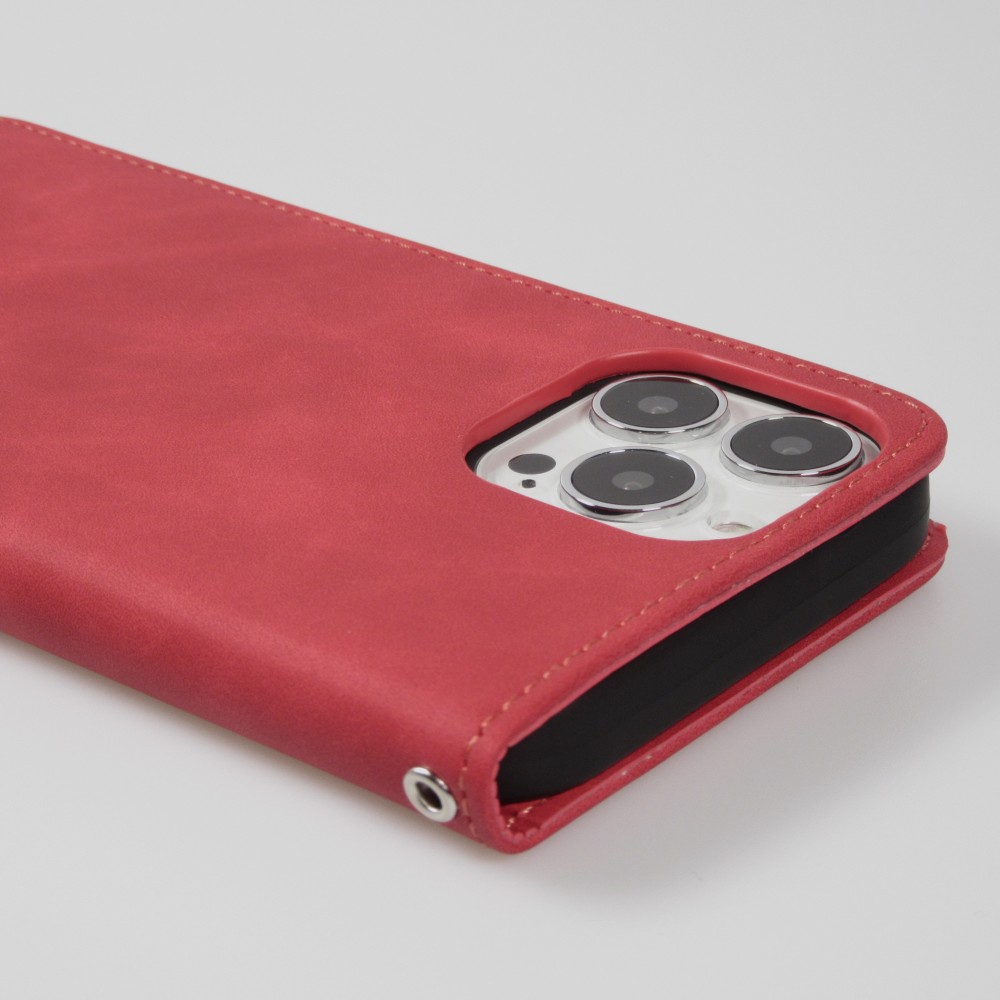 Leder Tasche Case iPhone 13 Pro Flip Wallet vintage mit