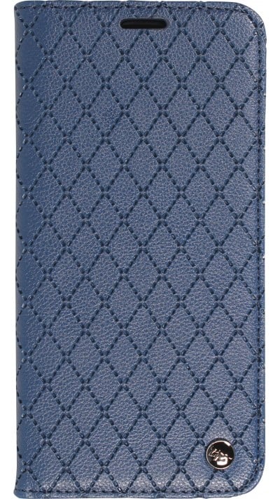 Etui cuir iPhone 14 - Flip Wallet design prestige - Bleu