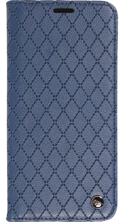 Etui cuir iPhone 14 - Flip Wallet design prestige - Bleu