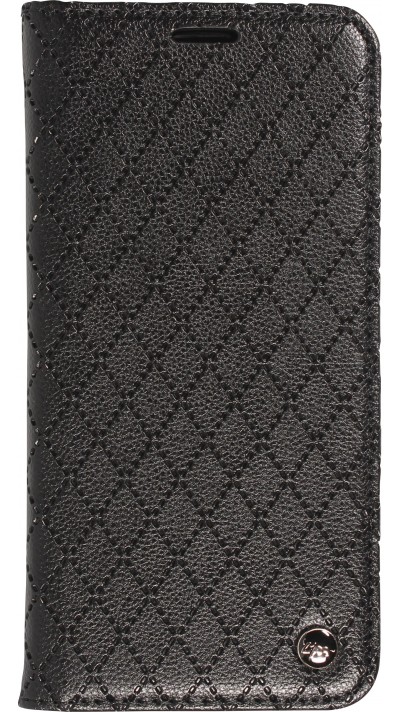 Etui cuir iPhone 14 - Flip Wallet design prestige - Noir