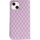 Etui cuir iPhone 14 - Flip Wallet design prestige - Violet