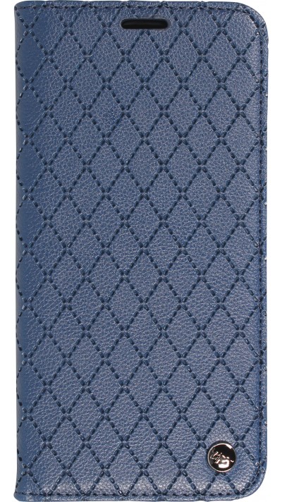 Etui cuir iPhone 14 Pro - Flip Wallet design prestige - Bleu