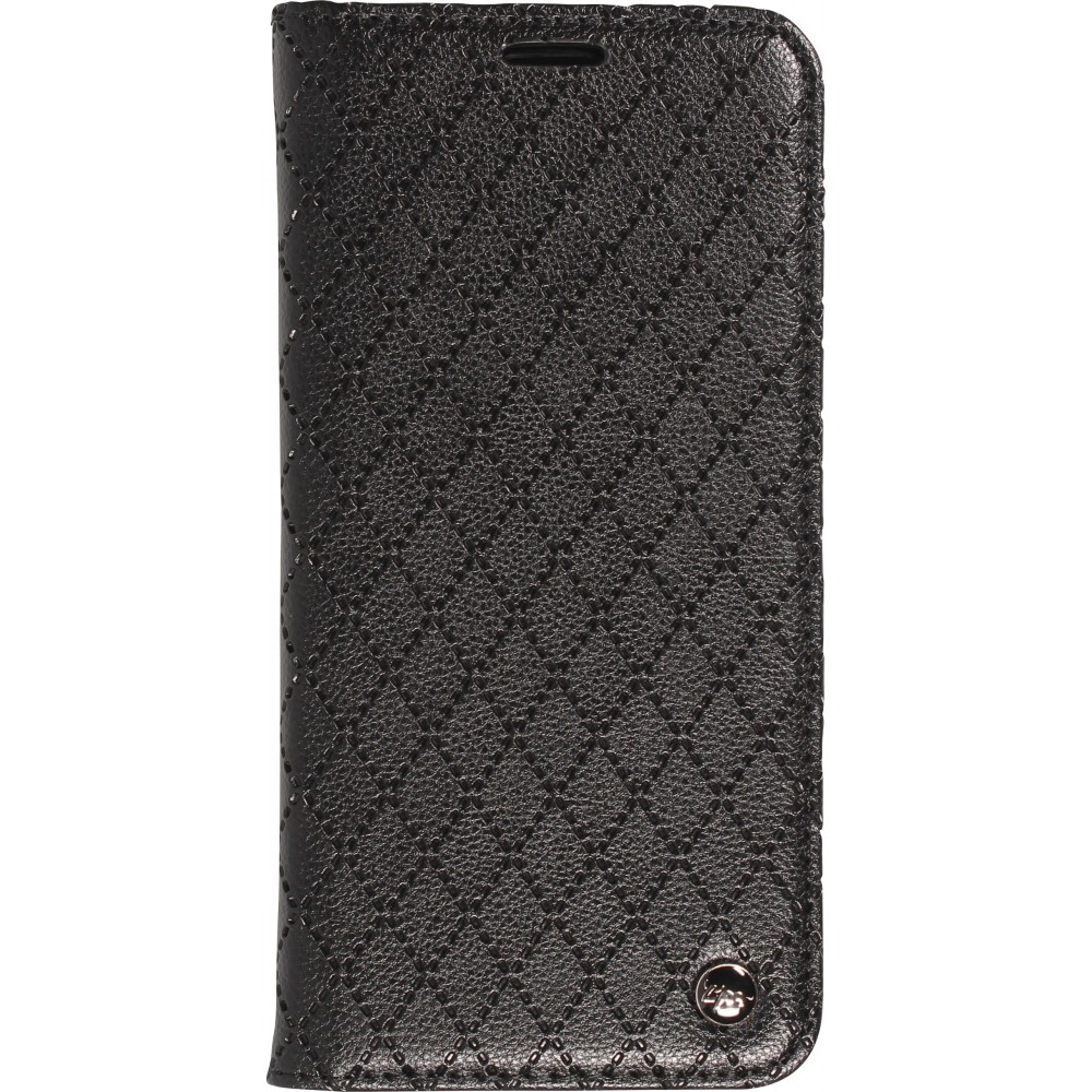 Etui cuir iPhone 14 Pro - Flip Wallet design prestige - Noir