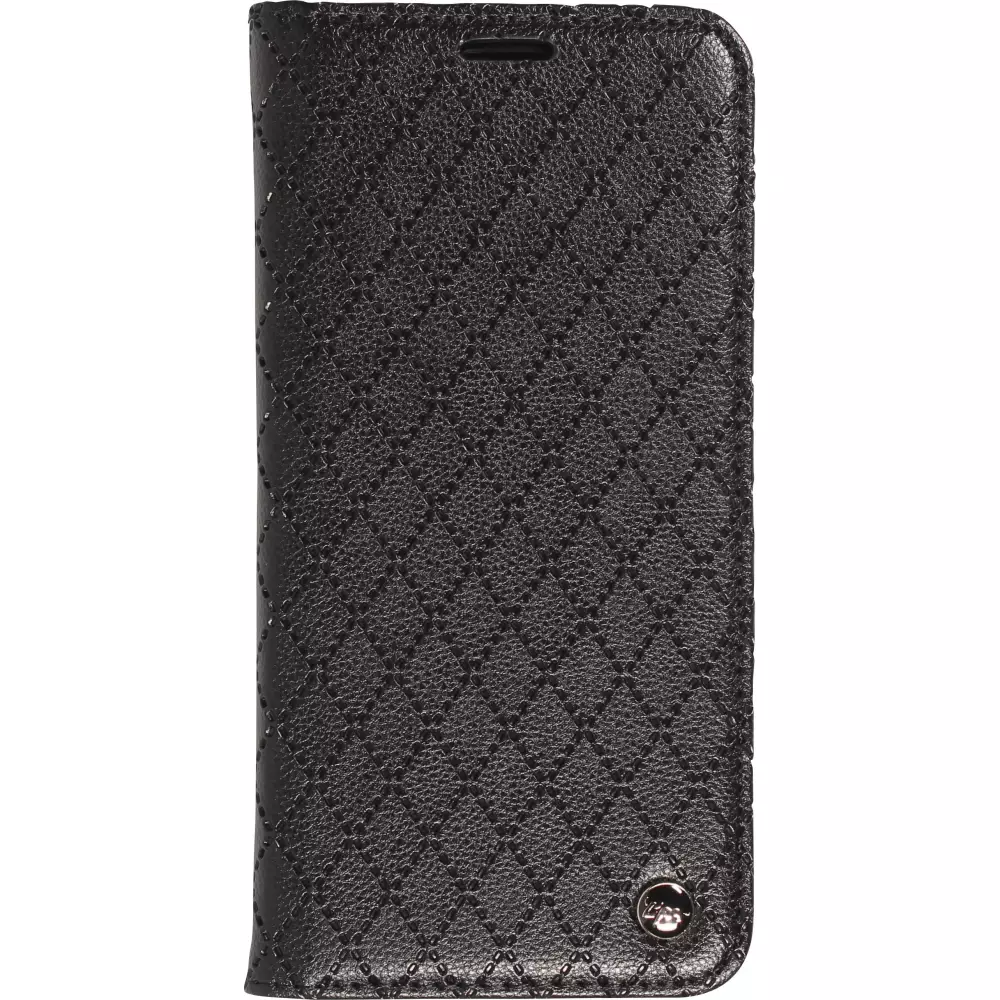 iPhone 14 Pro Leder Tasche - Flip Wallet prestige Design - Schwarz