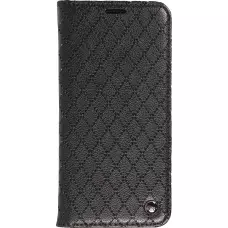 iPhone 14 Pro Leder Tasche - Flip Wallet prestige Design - Schwarz