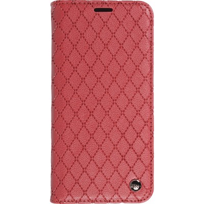 Etui cuir iPhone 14 Pro Max - Flip Wallet design prestige - Rouge
