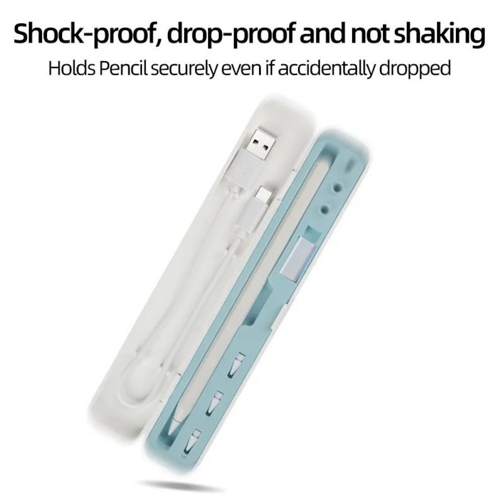 Schutzcase Aufbewahrungsbox Apple Pencil 1 & 2 liquid silicone weisses Interieur