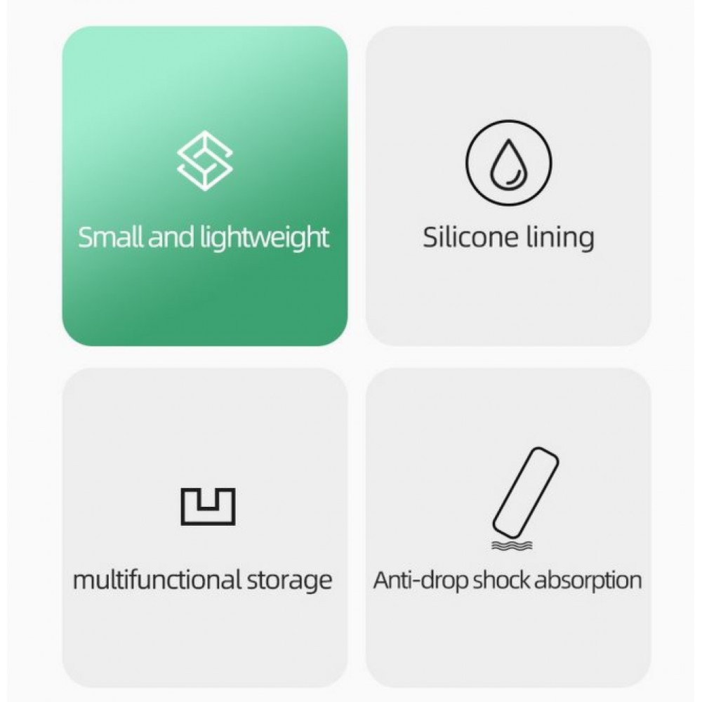 Schutzcase Aufbewahrungsbox Apple Pencil 1 & 2 liquid silicone blaues Interieur