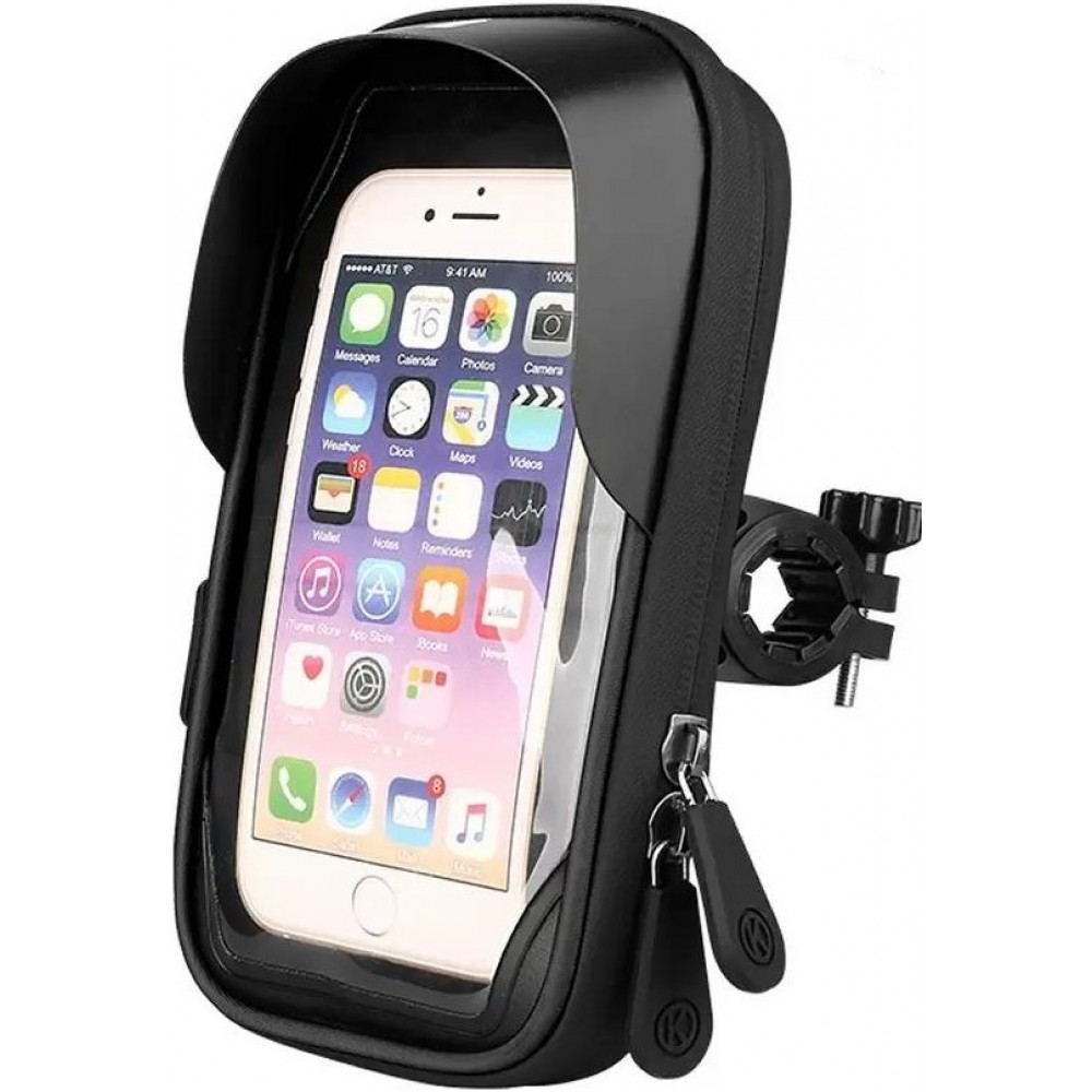 Etui etanche pour smartphone jusqu a 6 4 pouces pour guidon de velo moto Noir Acheter sur PhoneLook